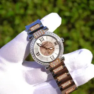 Pre-Owned Chopard Imperiale 36mm Ladies Watch Steel & Rose Gold AfterMarket Diamond Setting