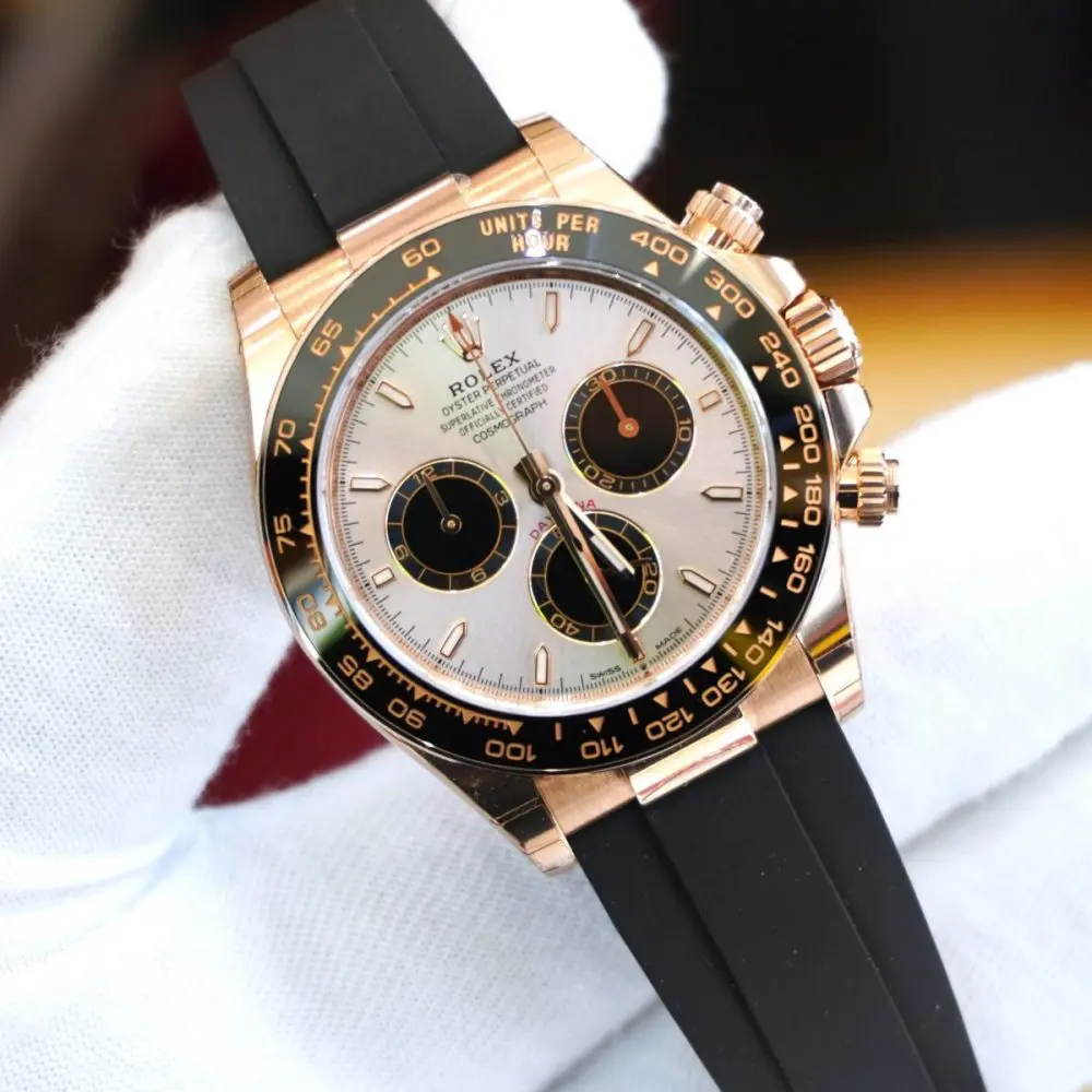 Pre-Owned Rolex Daytona Rose Gold 40mm Sundust & Black Dial 126515LN-0002