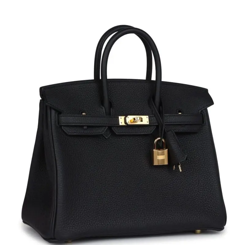 Pre- Owned Hermes Birkin 25 Veau Togo Noir leather GHW