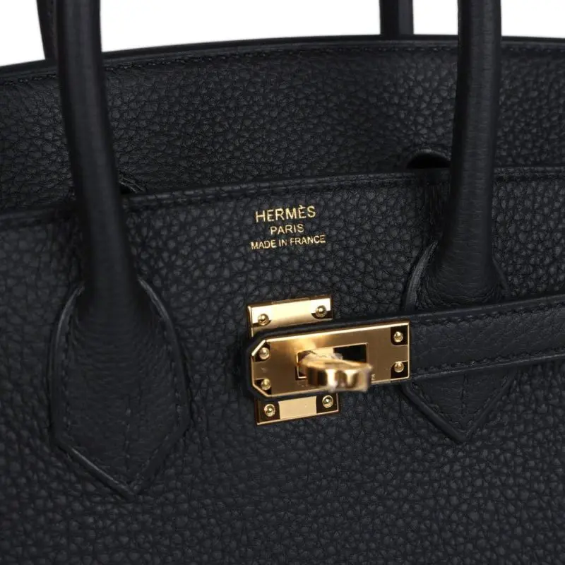 Pre- Owned Hermes Birkin 25 Veau Togo Noir leather GHW