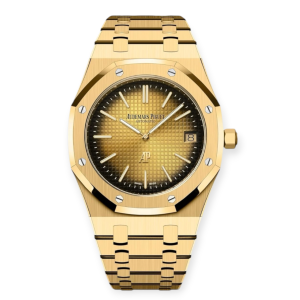 Pre-owned Audemars Piguet Royal Oak "JUMBO" Extra - Thin "50th ANNIVERSARY" 39mm Yellow Gold 16202BA.OO.1240BA.01
