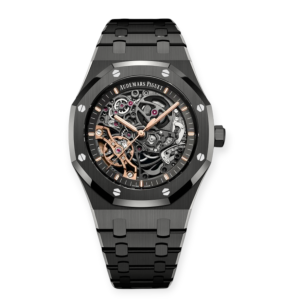 Pre-owned Audemars Piguet Royal Oak Double Balance Wheel Openworked Black Ceramic 15416CE.OO.1225CE.01