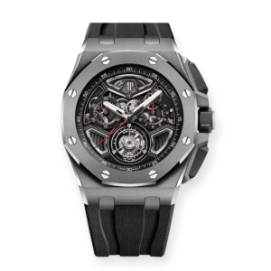 Pre-owned Audemars Piguet Royal Oak Offshore Selfwinding Flying Tourbillon Chronograph 43mm Titanium 26622TI.GG.D002CA.01