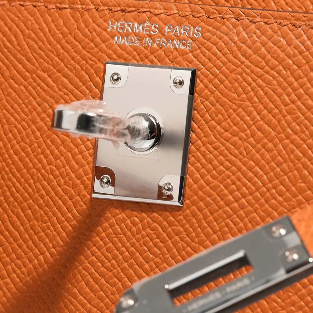 Pre-Owned Hermes Mini Kelly Sellier Orange Epsom PHW - Image 3
