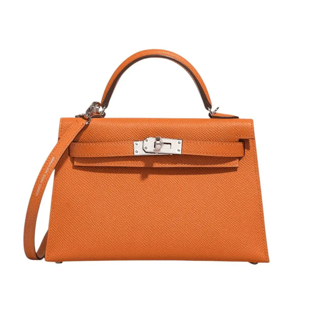 Pre-Owned Hermes Mini Kelly Sellier Orange Epsom PHW