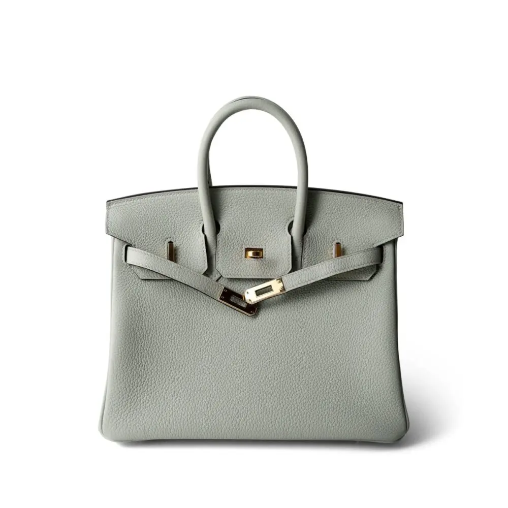 Pre-Owned Hermes Birkin 25 Gris Neve GHW - Image 2