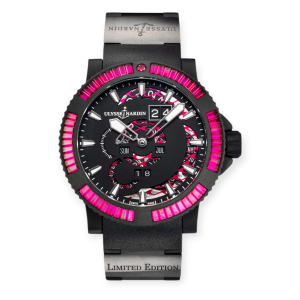 Pre-Owned Ulysse Nardin Marine Perpetual L.E 45.8mm Skeleton Dial PVD Mens Watch 333-92B6-3C/926