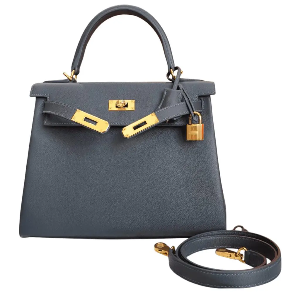 Pre-Owned Hermes Kelly Retourne 28 Togo Ardoise GHW