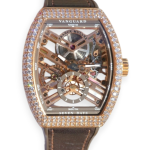 Pre-Owned Franck Muller Vanguard Skeleton Rose Gold  Seven Days V 41 S6 SQT D 5N TT