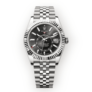 Pre-owned Rolex Sky-Dweller 42mm Oystersteel Black Dial Jubilee 336934-0008
