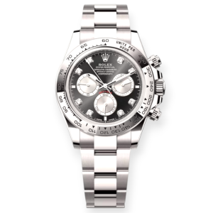 Pre-Owned Rolex Cosmograph Daytona 40mm White Gold Black Diamond Dial 126509-0002