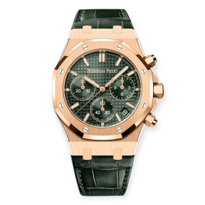 Pre-owned Audemars Piguet Royal Oak Chronograph "50th Anniversary" 41mm Khaki Green Dial Rose Gold  26240OR.OO.D404CR.01
