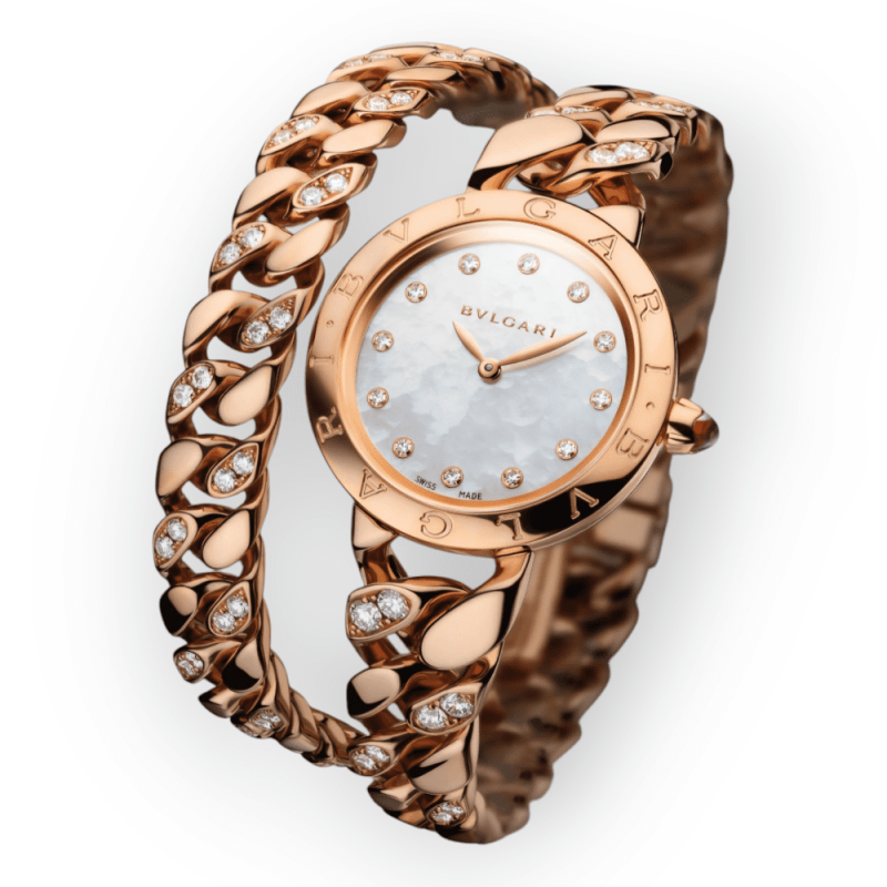 Bvlgari Catene Rose Gold Mop Dial Ladies Watch 102038