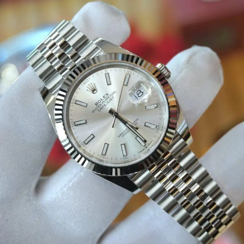 Pre-Owned Rolex DateJust 41mm Silver Dial Jubilee 126334-0004