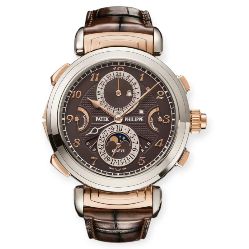 Pre-Owned Patek Philippe Grand Complications Manual Winding White Gold & Rose Gold Grandmaster Chime 6300GR