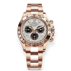 Pre-owned Rolex Cosmograph Daytona Rose Gold 40mm Meteorite Dial 116505-0014