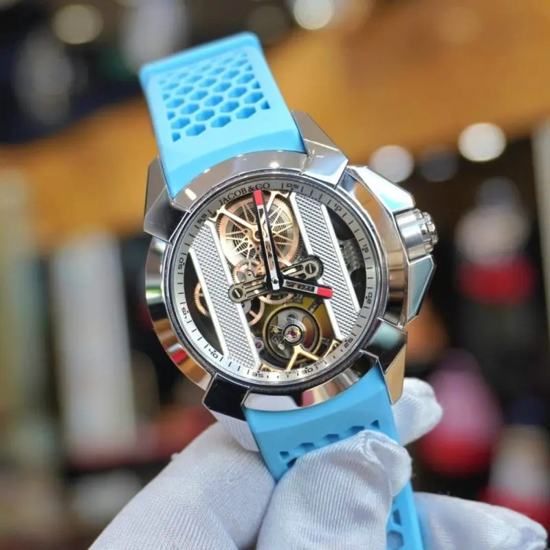 Pre-Owned Jacob & Co. Epic X Bridges Skeleton Dial  Stainless Steel 44mm  EX120.10.AE.AA.A