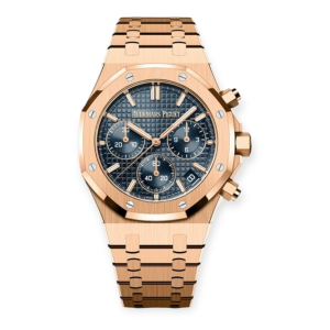 Pre-owned Audemars Piguet Royal Oak Chronograph 41mm Blue Dial Rose Gold  26240OR.OO.1320OR.05