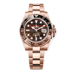 Pre-Owned Rolex GMT-MASTER II Rose Gold 40mm Tiger Iron Dial 126715CHNR-0002