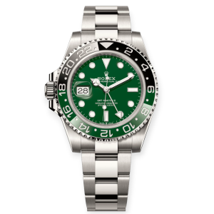 Pre-Owned Rolex GMT-Master II 
18ct 40mm White Gold Green Ceramic Dial Oyster  Bracelet