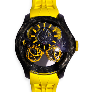 Purnell Escape II Forged Carbon Yellow Watch 48mm Triple-Axis Tourbillon P03YWCB