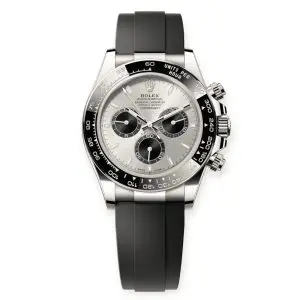 Pre-Owned Rolex Cosmograph Daytona White Gold Steel and Bright Black Dial "Ghost" Oyster Flex 126519LN-0006