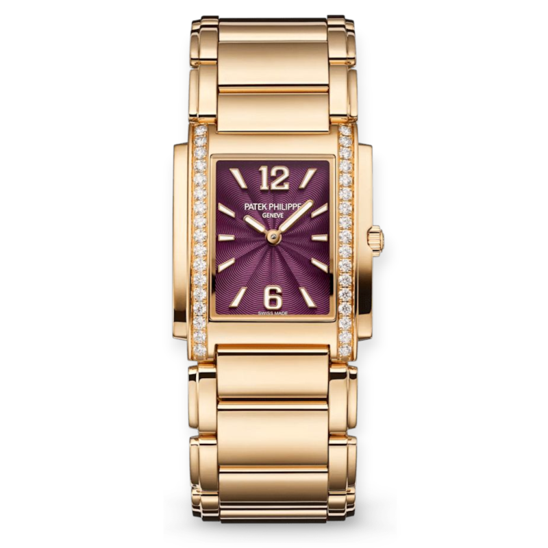 Pre-Owned Patek Philippe Twenty-4 Ladies Purple Dial Watch 25.1x30mm 4910/1201R-010