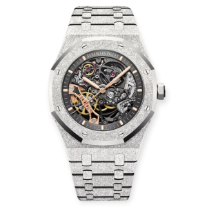 Pre-Owned Audemars Piguet Royal Oak Frosted Gold Double Balance Wheel Openworked 41mm White Gold 15407BC.GG.1224BC.01