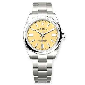 Pre-Owned Rolex Oyster Perpetual 41mm Stainless Steel Beige Dial 134300-0007