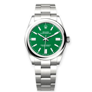 Pre-Owned Rolex Oyster Perpetual 41mm Stainless Steel Green Dial 134300-0004