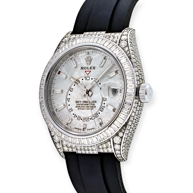 Pre-Owned Rolex Sky-Dweller White Gold 42mm Meteorite Dial Oysterflex 336259TBR
