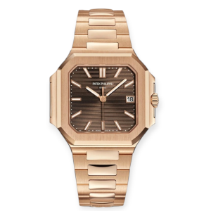 Pre-Owned Patek Philippe Cubitus Rose gold 40mm 7128/1R-001 Brown Dial