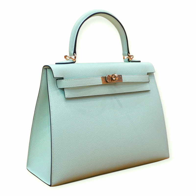 Pre-Owned Hermes Kelly 25 Peppermint Epsom GHW