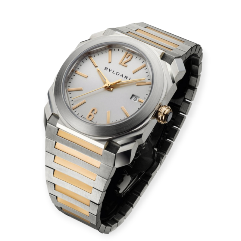 Pre-Owned Bvlgari Octo Solotemp 38mm Steel and Rose Gold Silver Dial Mens Watch 102118
BGO38WSPGD
