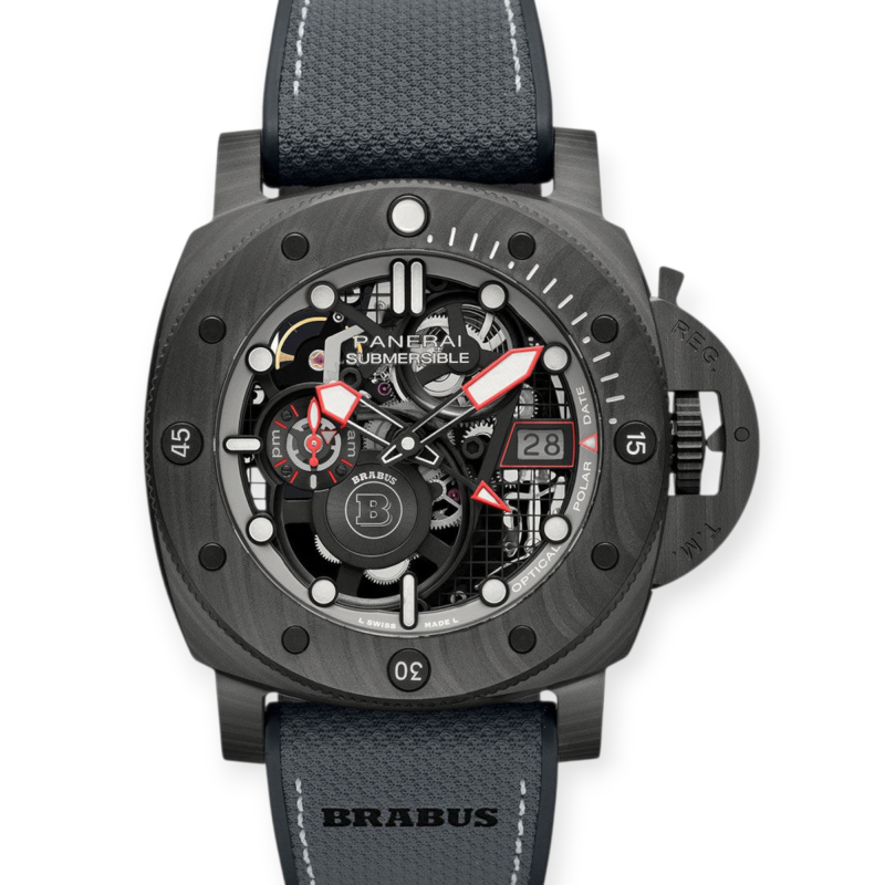 Pre-Owned Panerai Submersible S 47mm BRABUS Black Ops Limited Edition Skeleton Dial PAM01240