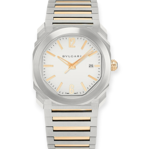 Pre-Owned Bvlgari Octo Solotemp 38mm Steel and Rose Gold Silver Dial Mens Watch 102118
BGO38WSPGD