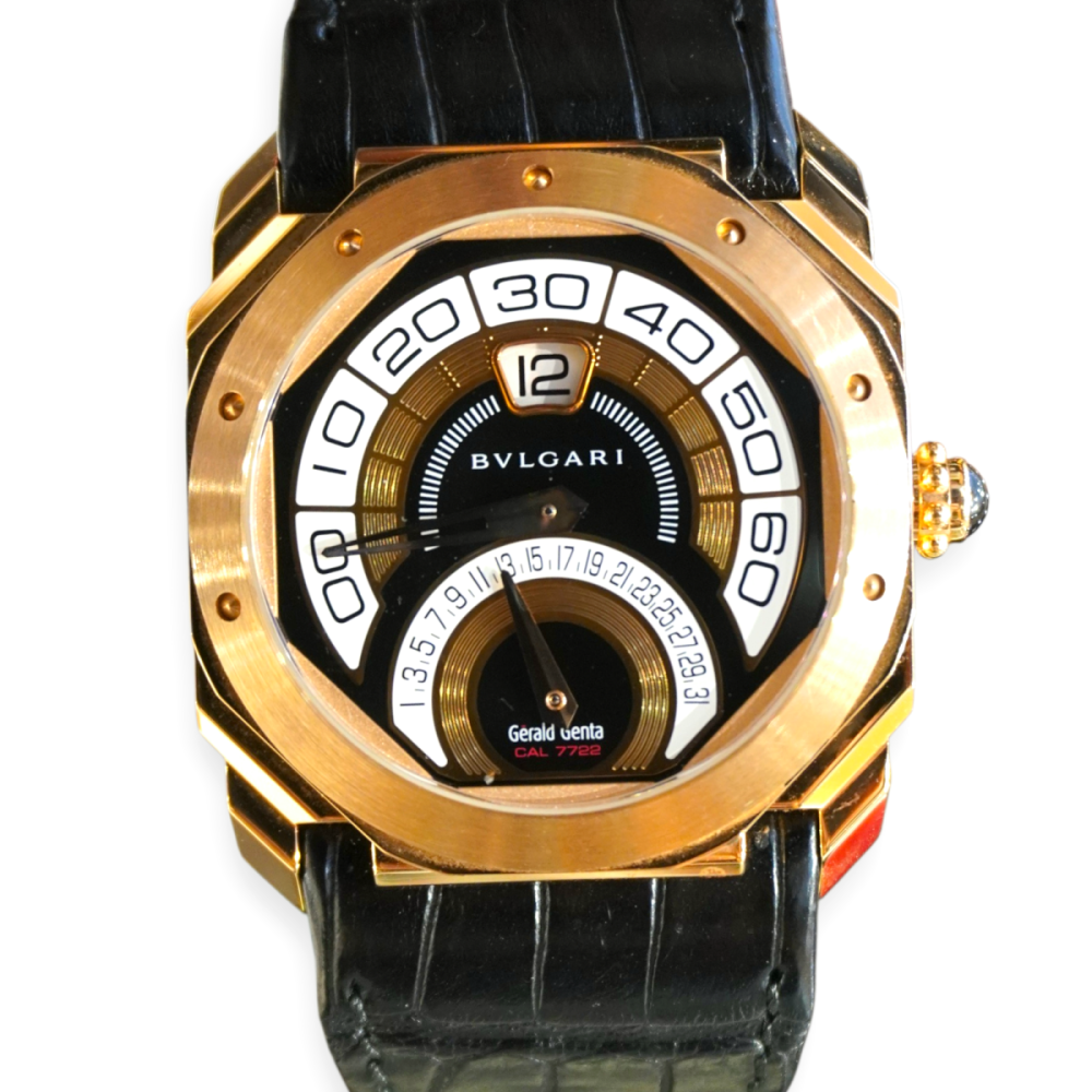 Pre-Owned Bvlgari Gerald Genta Octo Bi-Retrograde Rose Gold 43mm Mens Watch Automatic Watch 101832 BGOP43BGLDBR