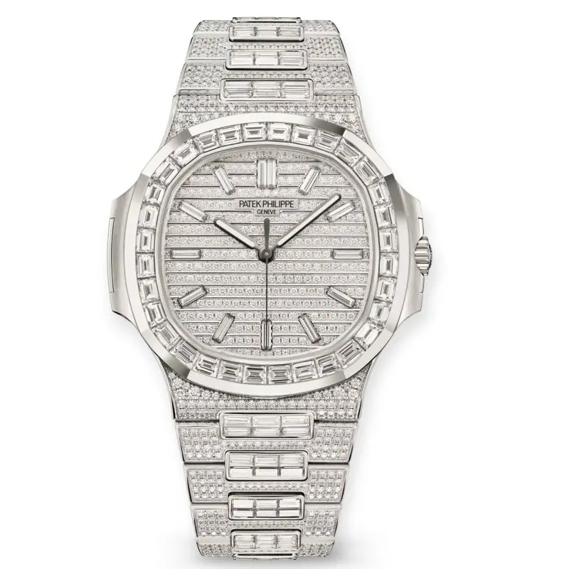Pre-owned Patek Philippe Nautilus Haute Joaillerie 41mm White Gold 5811/1460G-001