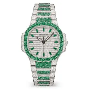Pre-Owned Patek Philippe Nautilus Haute Joaillerie 35.2mm White Gold 7118/1453G-001