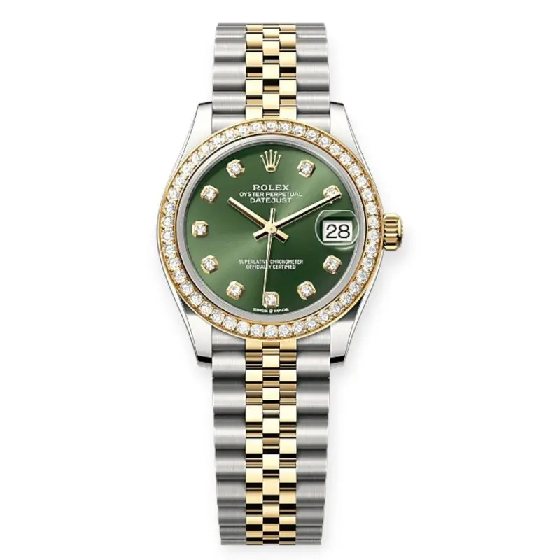 Pre-Owned Rolex DateJust 31mm Oyster Steel Yellow Gold and Diamonds 278383RBR
