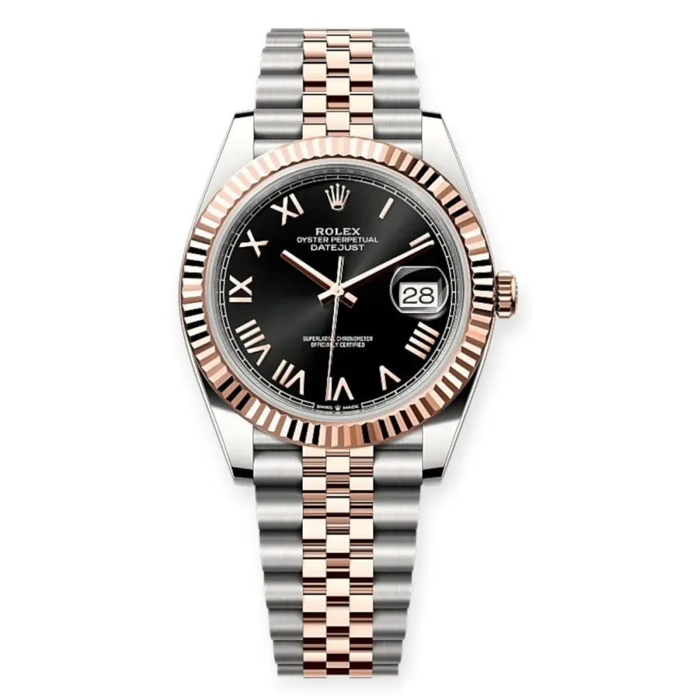 Pre-Owned Rolex DateJust 41mm Oyster Steel and Everose Gold Jubilee 126331