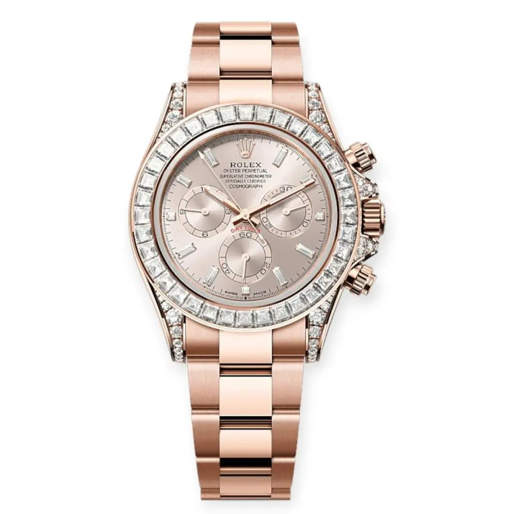 Pre-Owned Rolex Cosmograph Daytona Oyster 40mm Everose Gold and Diamonds 126595TBR