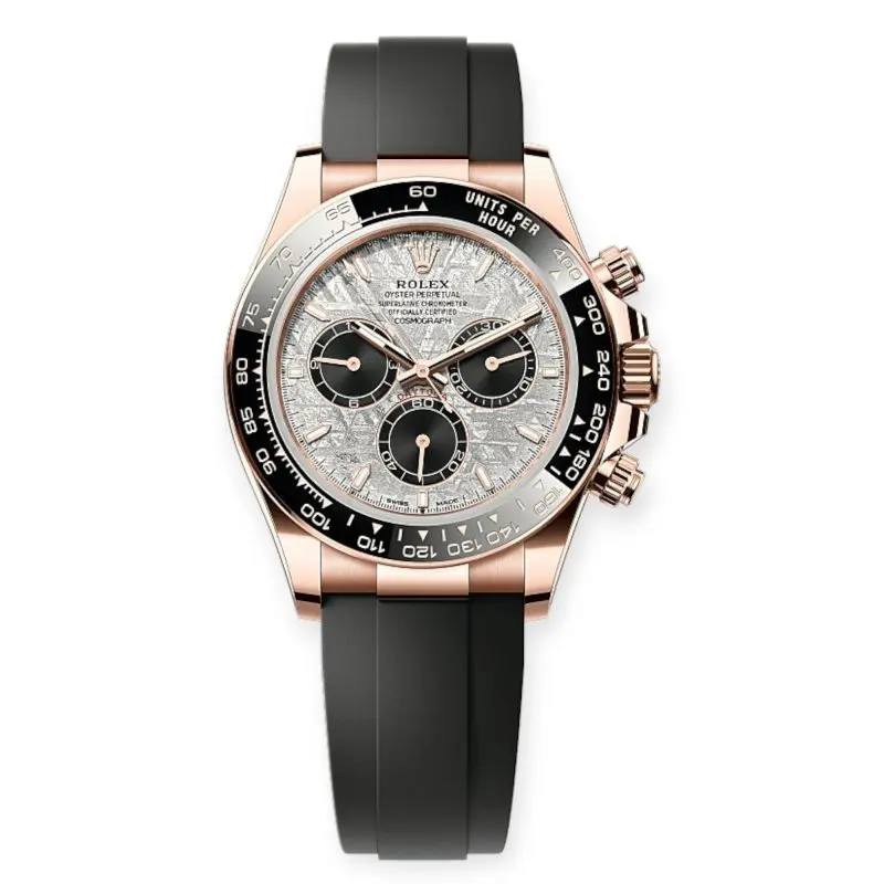 Pre-Owned Rolex Cosmograph Daytona Oyster 40mm Rose Gold Meteorite Dial Oysterflex 126515LN-0008