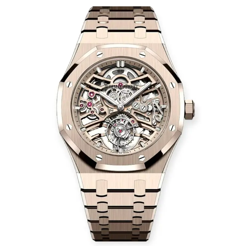 Pre-Owned Audemars Piguet Royal Oak SelfWinding Flying Tourbillon Openworked 41mm Sand Gold 26735SG.OO.1320SG.01