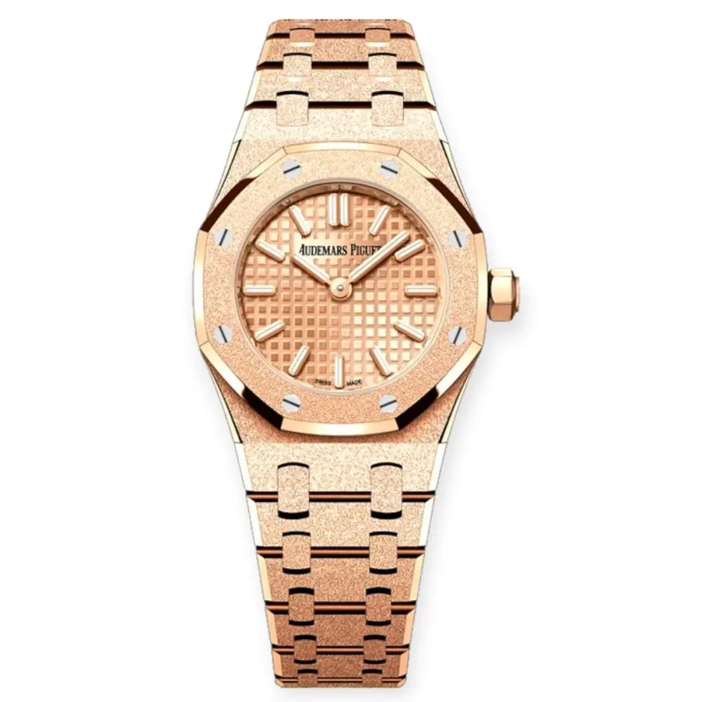 Pre-Owned Audemars Piguet Royal Oak Mini Frosted Gold Quartz 23mm Pink Gold 67630OR GG 13120R 01-C