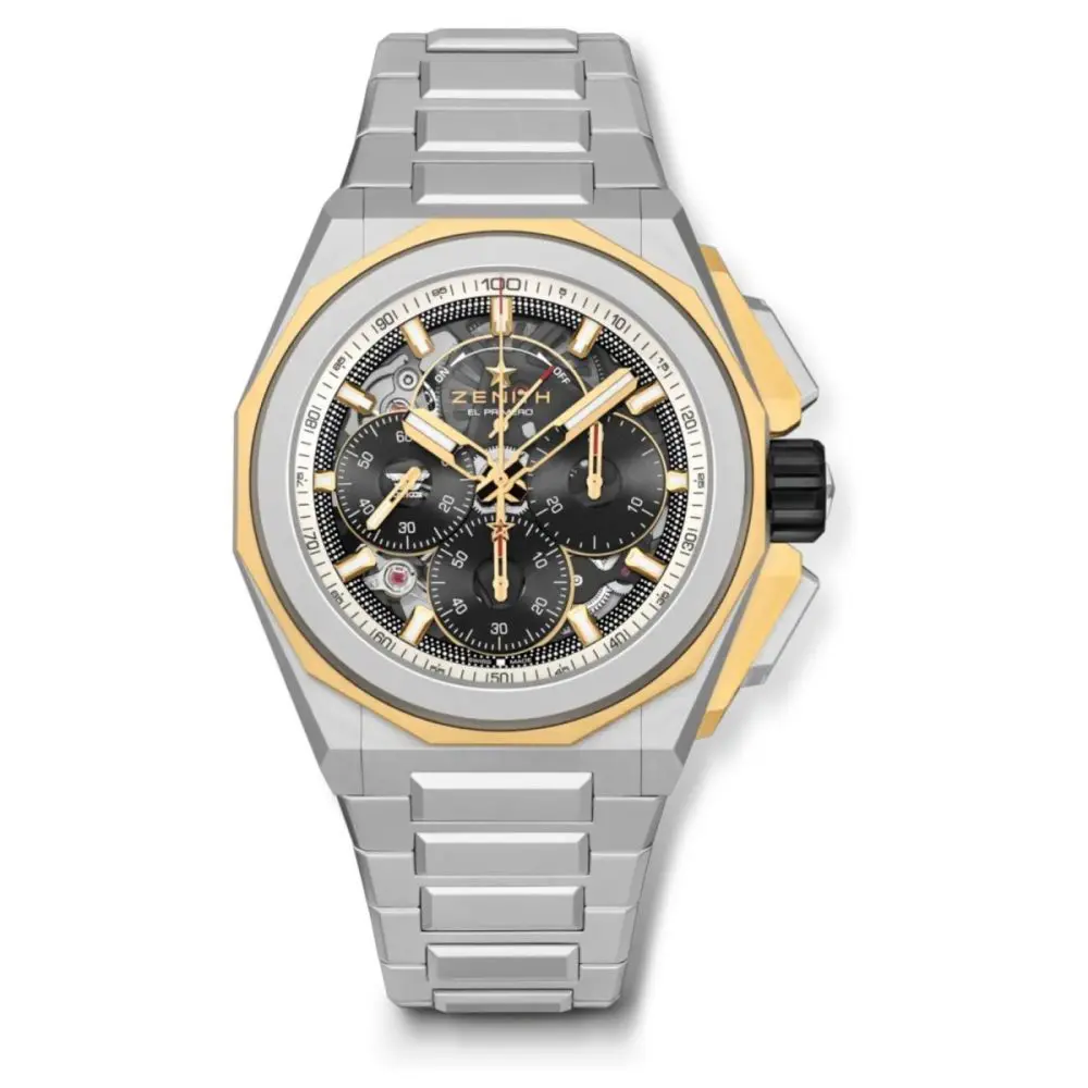 Pre-Owned Zenith Defy Extreme Carl Cox Edition 45mm Microblasted Steel Yellow Gold Tinted Sapphire Dial Microblasted Steel Strap 06.9100.9004/21.I001