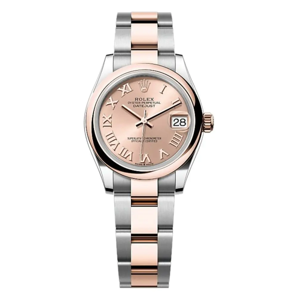 Pre-Owned Rolex DateJust 31mm Oyster Steel Everose Gold Rose Colour Dial Oyster Bracelet 278241-0005