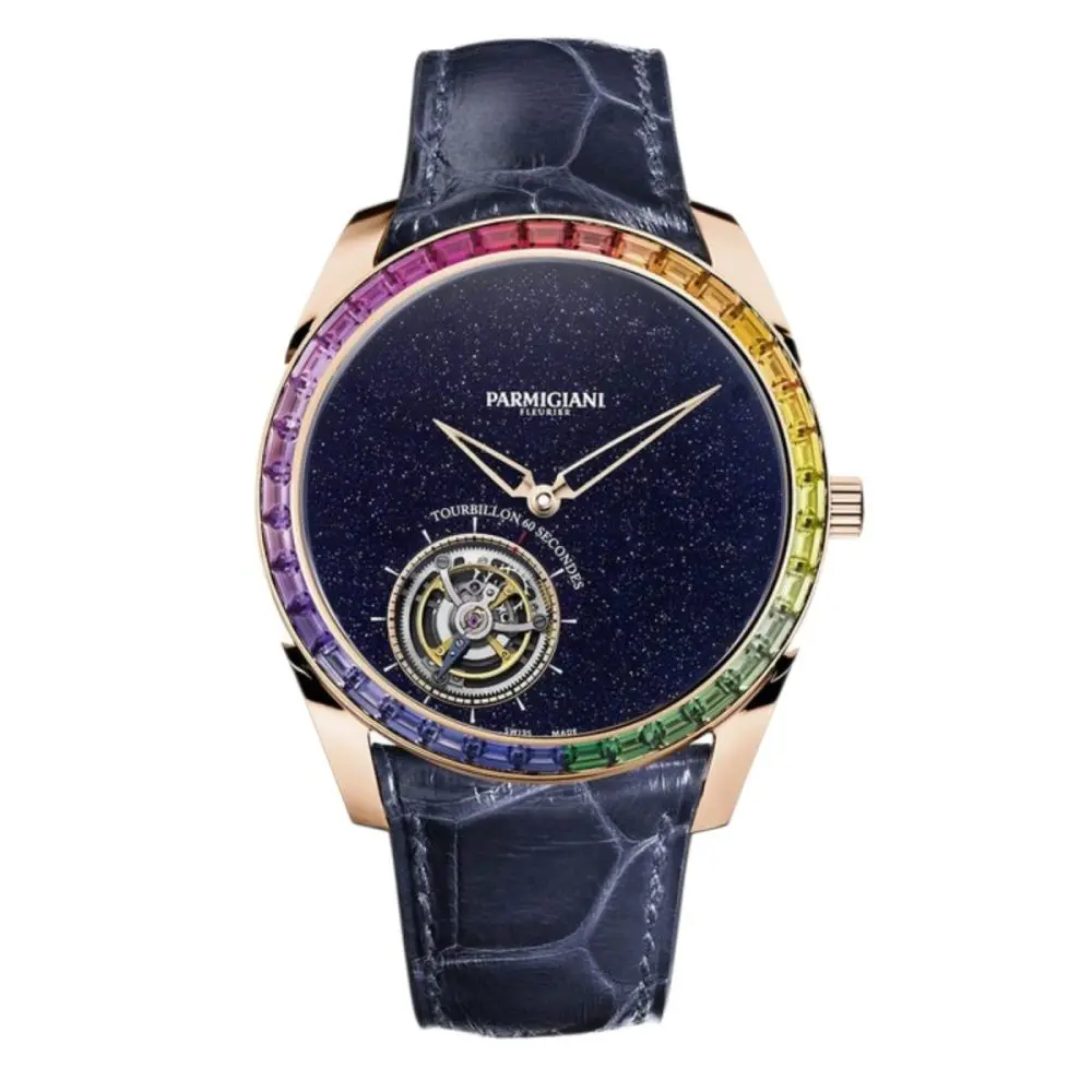 Pre-Owned Parmigiani Fleurier Tonda 1950 Moonbow 40.20mm Pink Gold Alligator Strap PFH279-1062500-HA3221