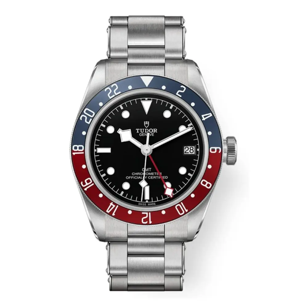 Pre-Owned Tudor Geneve Black Bay GMT 41mm Steel Case Revet Steel Bracelet M79830RB-0001