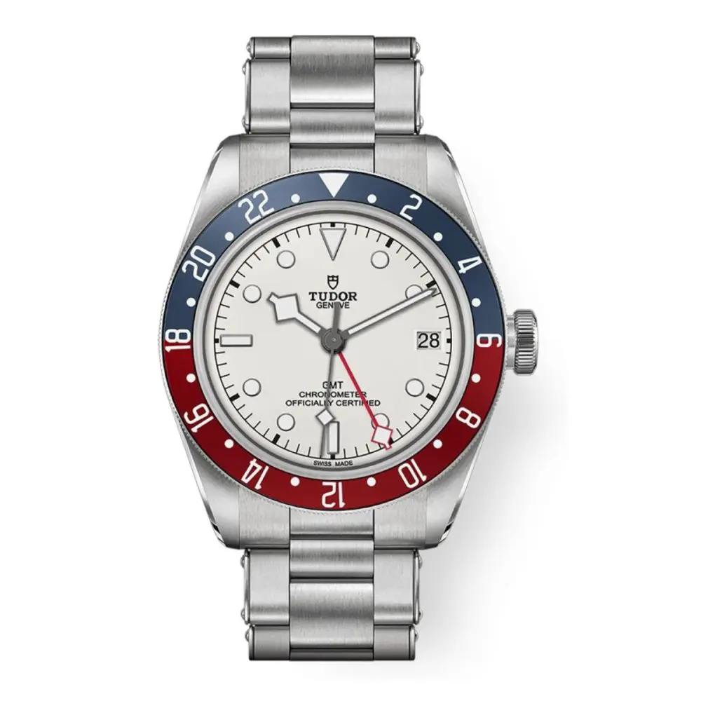 Pre-Owned Tudor Geneve Black Bay GMT 41mm Steel Case Revet Steel Bracelet M79830RB-0010